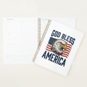 God Bless America Adelaar Patriottische Vector Ont Planner (Display)