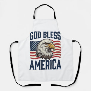 God Bless America Adelaar Patriottische Vector Ont Schort