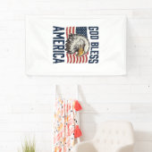 God Bless America Adelaar Patriottische Vector Ont Spandoek (Insitu)