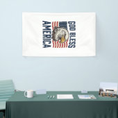 God Bless America Adelaar Patriottische Vector Ont Spandoek (Beurs)