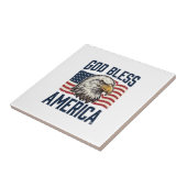 God Bless America Adelaar Patriottische Vector Ont Tegeltje (Zijkant)