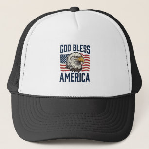 God Bless America Adelaar Patriottische Vector Ont Trucker Pet