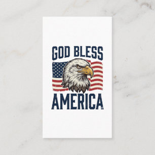 God Bless America Adelaar Patriottische Vector Ont Visitekaartje
