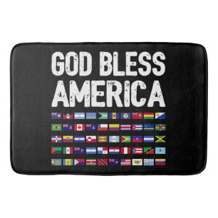 God Bless America Alle Landen Latino Trots I Badmat