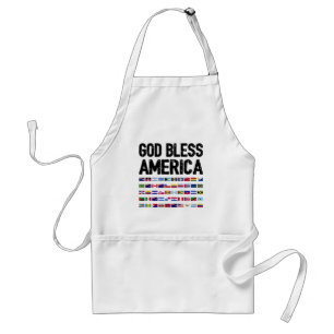God Bless America Alle Landen Latino Trots I Standaard Schort