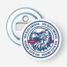 God Bless America, Amerikaanse adelaar in een cirk Button Flesopener