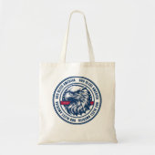 God Bless America, Amerikaanse adelaar in een cirk Tote Bag (Voorkant)