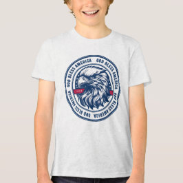 God Bless America, Amerikaanse adelaar in een cirk Tri-Blend Shirt