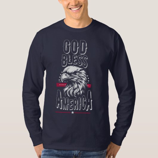 God Bless America, Amerikaanse adelaar T-shirt (Voorkant)