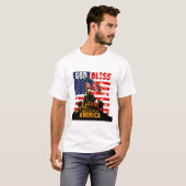 God Bless America" Amerikaanse trots Patriot Desig T-shirt (Voorkant volledig)