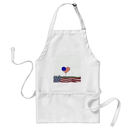 God Bless America Apron Standaard Schort (Voorkant)