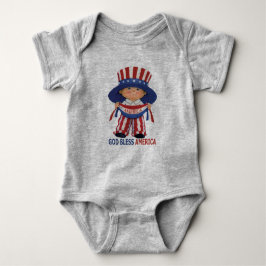 God Bless America "Baby Bodysuit" 4 juli Romper