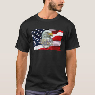 God Bless America Bald Eagle USA Amerikaanse vlag T-shirt
