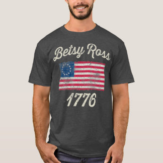 God Bless America Betsy Ross Flag 1776  T-shirt