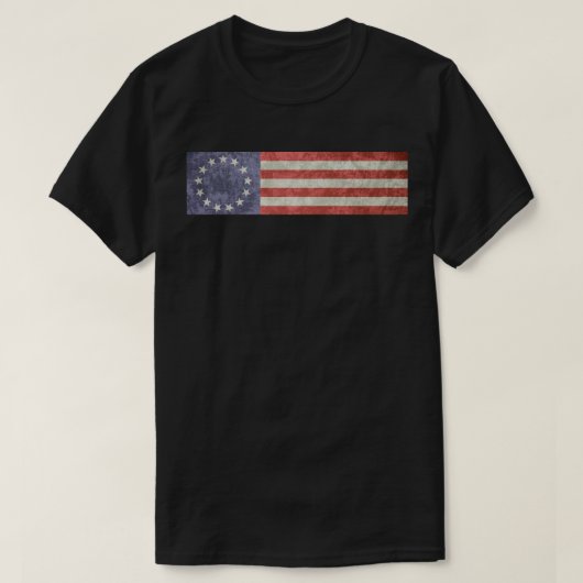God Bless America Betsy Ross Flag 1776 T-shirt (Design voorkant)