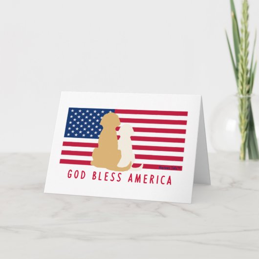 God Bless America blanco kaarten (Voorkant)
