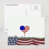 God Bless America Briefkaart (Voorkant / Achterkant)