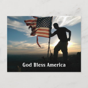 God Bless America Briefkaart