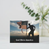 God Bless America Briefkaart (Staand voorkant)