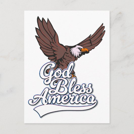 God Bless America Briefkaart (Voorkant)