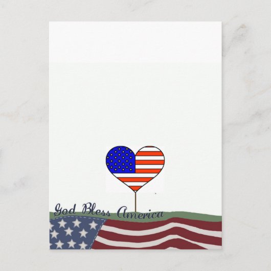 God Bless America Briefkaart (Voorkant)