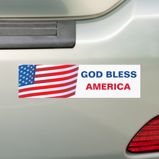 God Bless America bumper sticker (Op auto)