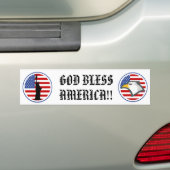 God Bless America Bumpersticker (Op auto)