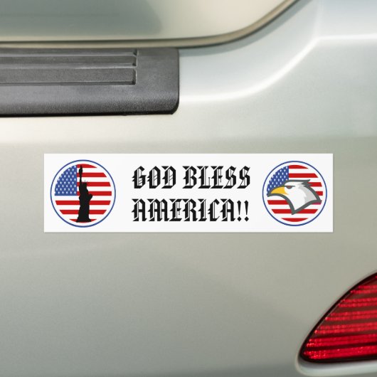 God Bless America Bumpersticker (Op auto)