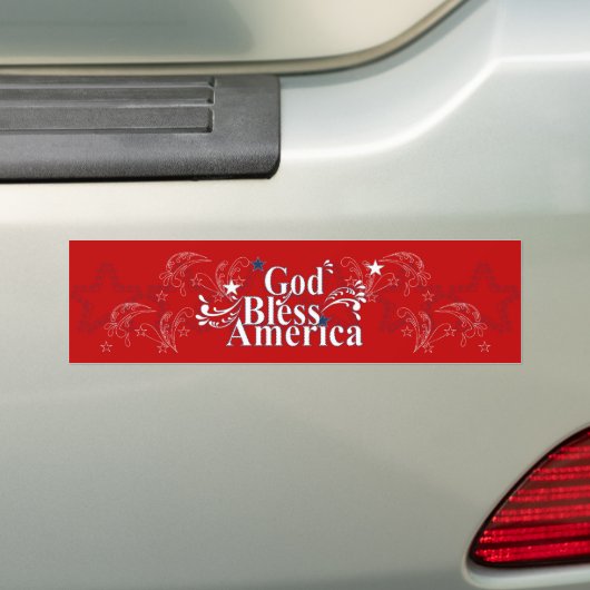 God Bless America Bumpersticker (Op auto)