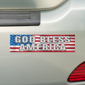 God Bless America Bumpersticker (Op auto)