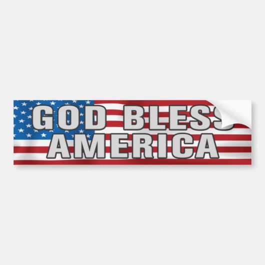 God Bless America Bumpersticker (Voorkant)