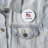 God Bless America Button/Lapel Pin Ronde Button 5,7 Cm (In situ)