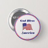 God Bless America Button/Lapel Pin Ronde Button 5,7 Cm (Voorkant /achterkant)