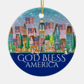 God Bless America Ceramic Ornament (Voorkant)