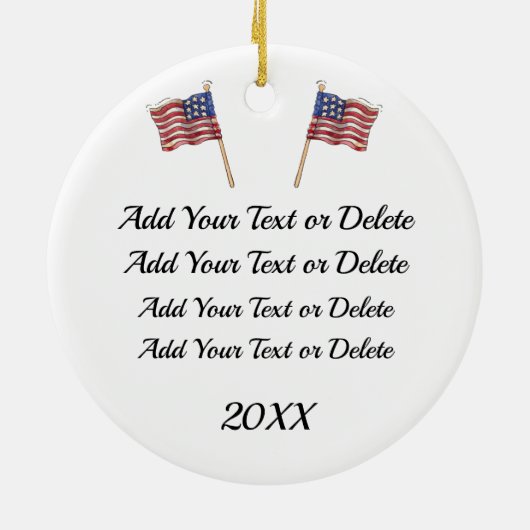 God Bless America Ceramic Ornament (Achterkant)