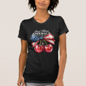 God Bless America Cherry Bow Verenigde Staten 4 ju T-shirt (Voorkant)
