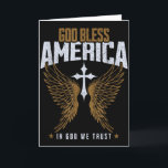 God Bless America Christelijk Kruis & Engelenvleug Kaart<br><div class="desc">God Bless America Christelijk Kruis & Engelenvleugels Vervuild</div>