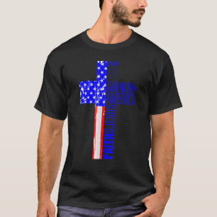 God Bless America Christelijk op 4 juli Amerikaans T-shirt