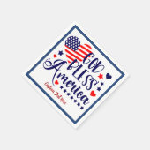 God Bless America citeert Amerikaanse Heart Flag Servet (Hoek)