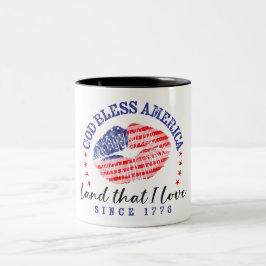 God Bless America - Coffee Mug Tweekleurige Koffiemok