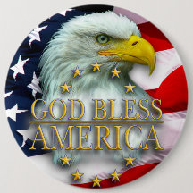 God Bless America/Colossal, 6-inch Button