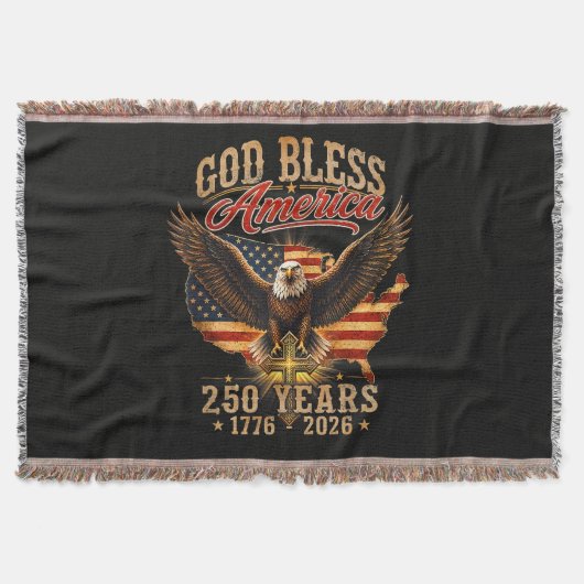 God Bless America Eagle 250 Jaar 1776 2026 Deken (Voorkant)