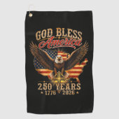 God Bless America Eagle 250 Jaar 1776 2026 Golfhanddoek (Voorkant)