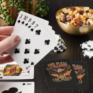 God Bless America Eagle 250 Jaar 1776 2026 Pokerkaarten