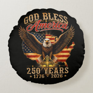 God Bless America Eagle 250 Jaar 1776 2026 Rond Kussen