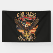 God Bless America Eagle 250 Jaar 1776 2026 Spandoek (Horizontaal)