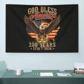 God Bless America Eagle 250 Jaar 1776 2026 Spandoek (Beurs)