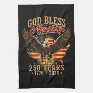 God Bless America Eagle 250 Jaar 1776 2026 Theedoek
