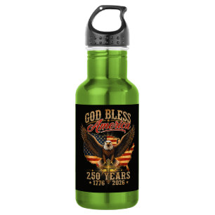 God Bless America Eagle 250 Jaar 1776 2026 Waterfles