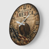 God Bless America Eagle Grote Klok (Hoek)
